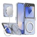 Custodia per telefono Samsung Galaxy Z Flip 6 Flip 5 Supporto per supporto Magnete Ricarica wireless Supporto retro in PC placcato