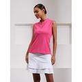 Polo da golf senza maniche da donna abbigliamento da golf da donna abiti completi abbigliamento in blu navy e rosso rosa