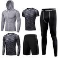 Set da uomo di abbigliamento sportivo attivo maglia a maniche lunghe abbigliamento termico per l'allenamento fitness palestra corsa abbigliamento sportivo a asciugatura rapida e traspirante.