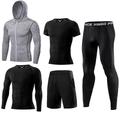 Set da uomo di abbigliamento sportivo attivo maglia a maniche lunghe abbigliamento termico per l'allenamento fitness palestra corsa abbigliamento sportivo a asciugatura rapida e traspirante.