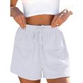 Pantaloni da tuta da donna pantaloncini estivi tinta unita