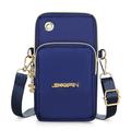 Borsa per telefono in nylon alla moda da donna con cerniera versatile a tracolla porta monete auricolari porta carte portatile custodia per telefono vari modelli di iPhone e Samsung fino a 6 7 pollici