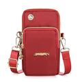 Borsa per telefono in nylon alla moda da donna con cerniera versatile a tracolla porta monete auricolari porta carte portatile custodia per telefono vari modelli di iPhone e Samsung fino a 6 7 pollici