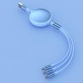 Cavo di ricarica retrattile 3 in 1 super veloce da 100 W per Apple Android Type-C USB multifunzionale per telefoni cellulari