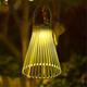 Lampada a sospensione Rattan Solare Bambù Tessuta Lampada da Esterno Impermeabile Pendente Cortile Giardino Balcone Lanterna Portatile Festival Lampada Decorativa