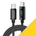 Cavo USB di tipo C a tipo C Essager 100W 5A PD ricarica rapida Nylon intrecciato Display LED Accessori Samsung