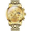 Montre chronographe étanche à quartz pour hommes de la marque Olevs échelle numérique et multifonction.