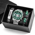 Montre à quartz de luxe pour hommes - Montre-bracelet analogique décontractée de marque supérieure bracelet étanche coffret cadeau pour hommes