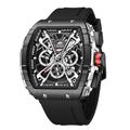 Montre à quartz pour homme créative à la mode business avec chronographe lumineux et calendrier.