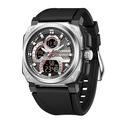 SANDA 3356 Montre à quartz multifonctionnelle pour homme étanche réveil et calendrier montre de sport électronique à la mode pour étudiants