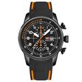 MINI FOCUS Montre à quartz pour homme montre d'extérieur tendance grand cadran lumineux trois fuseaux horaires calendrier étanche en silicone
