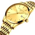 Montre-bracelet à quartz analogique ultra-mince pour homme minimaliste classique étanche calendrier chronographe en acier inoxydable