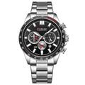 CURREN Montre-bracelet à quartz pour homme avec calendrier lumineux et décoration en acier étanche