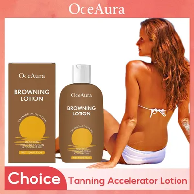 Oceaura Tanning Lotion Body Facial Sunless Self Tanner Skin Coloring Blackening Sun Block Isolation
