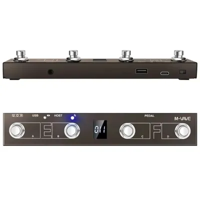 M-vave Chocolate Plus Wireless MIDI Controller Pro Keyboard 4 Buttons Foot Switch Supports MIDI Host