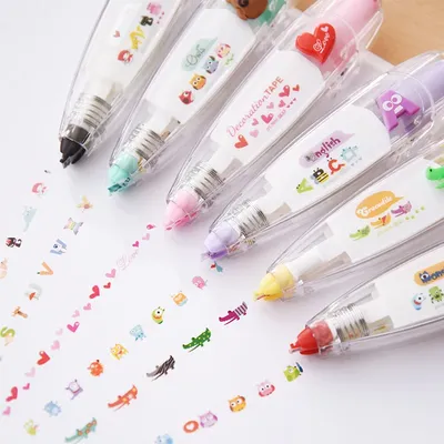 Kawaii Animals cat panda dog Press Type Decorative Correction Tape Scrapbooking Diary Stationery School Supply