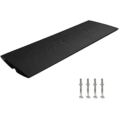 Curb Ramp, 1 Pack Rubber Driveway Ramps, Heavy Duty 32000 lbs Weight Capacity Threshold Ramp, 2.6