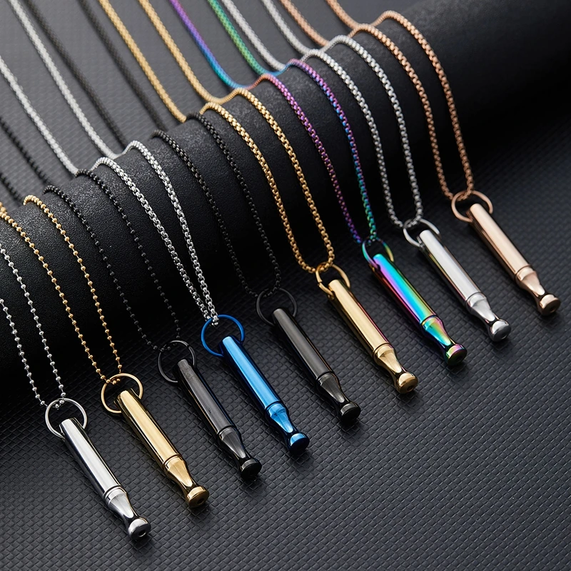 Breathlace Necklace Calm Harmony Anti-Smoking Necklace Breathing Necklace for Anxiety Stainless Steel Mindful Breathing Necklace