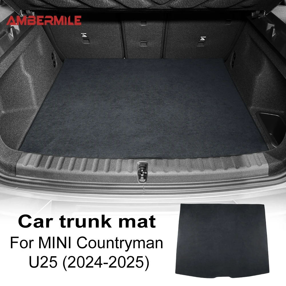 Coussin de coffre arrière en daim pour Mini Cooper, revêtement de cargaison anti-salissure, couverture en polymères, décoration en glouton, accessoires pour Mini Cooper Countryman U25, 2024, 2025