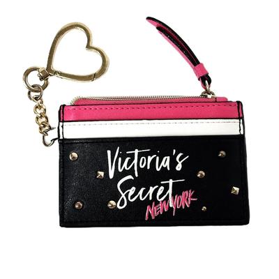 Victoria's Secret Bags | Victoria’s Secret New York Small Carabiner Change Credit Card Purse | Color: Black/Pink | Size: 4.5" X 3"