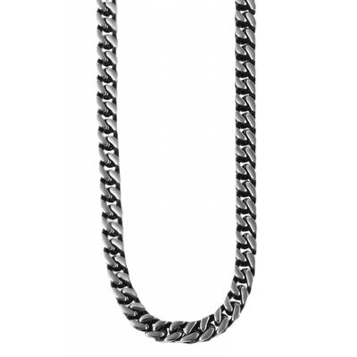 Kette ohne Anhänger ADELIA´S "Neuheit 2025 - Herren Edelstahl Panzerkette Halskette" Gr. 50, silberfarbig, schwarz, Halsketten, Herren, 50, Edelstahl Image