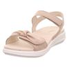 Sandale LEGERO "ELLA", Damen, Gr. 40, tasso (beige), Veloursleder, sportlich, Schuhe, Plateausandale, Komfortschuh mit praktischen Klettverschlüssen