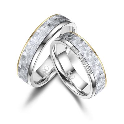 Partnerring MARRYA Gr. 62, damen ring, weiß, grau, gold, silber, Fingerringe, Damen, 62 Image
