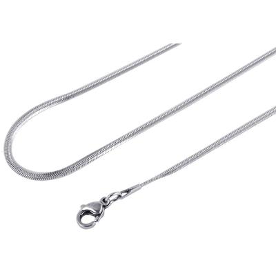 Kette ohne Anhänger ADELIA´S "Neuheit 2025 - Damen Edelstahl Schlangenkette Halskette" Gr. 50, silber, Halsketten, Damen, 50, Edelstahl Image
