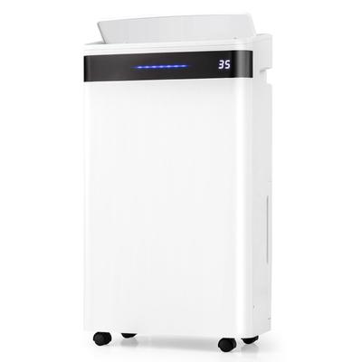 White ABS Dehumidifier with Smart Touch Control and 57-Pint Capacity - 14" x 8" x 24" (L x W x H)