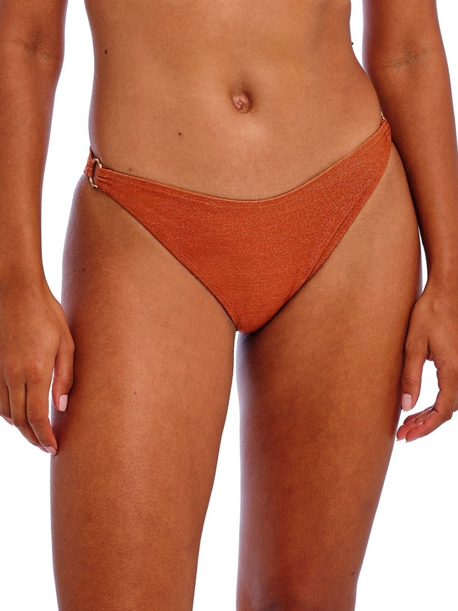 Freya Womens Arizona Wave High Leg Bikini Brief - Orange Polyamide - Size Small | Freya Sale | Discount Designer Brands