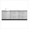 NewAge Outdoor Kitchens Stainless Steel 4-Piece Outdoor Kitchen Set with Countertops