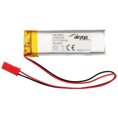 Akyga LP602158 Akkupack x Spezial-Akku LiPo 3.7 V 750 mAh Image