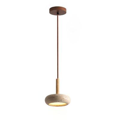 Kcvv - Gelbe Marmor Pendelleuchten Esstisch Kronleuchter Japanischer Stil Wabi-Sabi Travertin Image