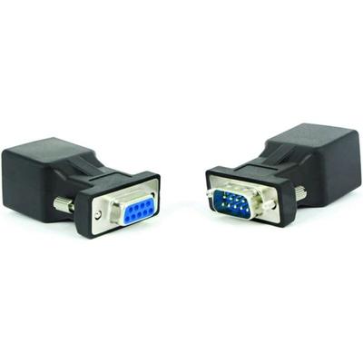 Memkey - RJ45-zu-RS232-Adapter, DB9 9-poliger serieller Port-Stecker auf RJ45-Buchse, Kat. 5e/6 Image