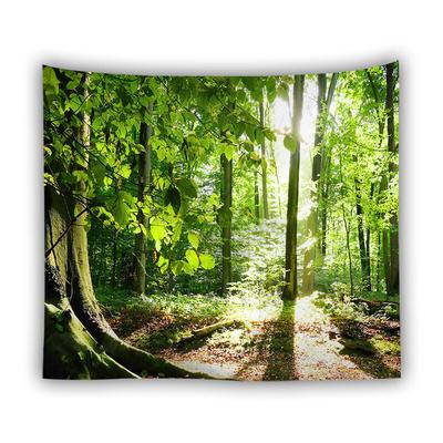 Wandteppich, 200 x 150 cm, dekorativer Wald, Naturlandschaft für Schlafzimmer, Wohnzimmer, Wohnheim Image
