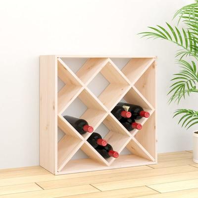 Weinregal 62x25x62 cm Massivholz Kiefer Image