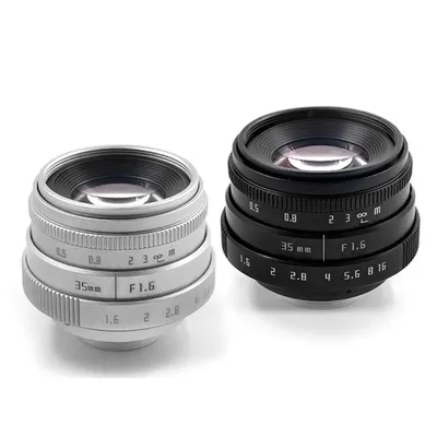 MINI 35mm F1.6 APS-C Manual Focus MF Prime camera Lens + C-ring Mount for Canon EOS Nikon 1 Fuji C-FX Sony NEX Olympus Micro 4/3