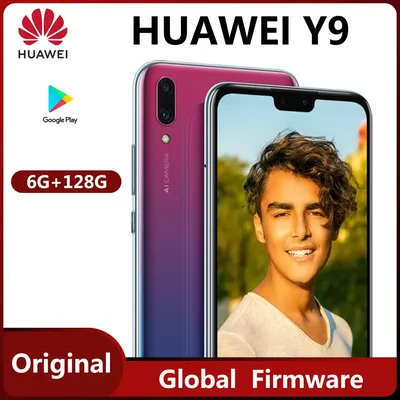 HUAWEI Y9 Smartphone Android,6.5 inch,6GB 128GB ROM,Google Play Store,Mobile phones,Dual SIM Cellphone,4000mAh,unlocked phone