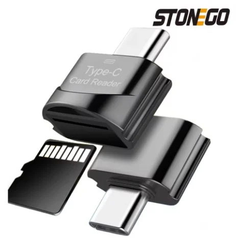 Typ C zu Micro-SD TF Adapter OTG Kartenleser Mini Kartenleser Smart Speicher Kartenleser für Telefon Laptop Image