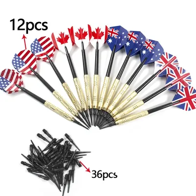 12 Teile/satz Darts Professtional 14g Sicherheit Weiche Spitze Darts Kunststoff Tipps 175g Elektronische Dartscheibe Ziel Zubehör Image