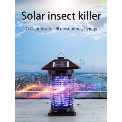 GGbingo Outdoor Solar Moskito Lampe LED UV-Falle wasserdicht Anti Fly Motte Bug Insekt elektrische Solar Lampe für Garten Camp Outdoor