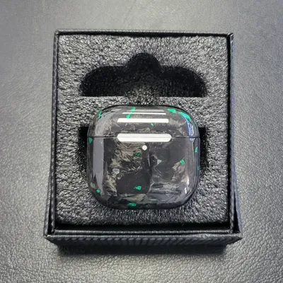 Schmiedete Muster-Kopfhörerhülle aus Kohlefaser für AirPods 4 2024, neue kabellose Kopfhörer, Image