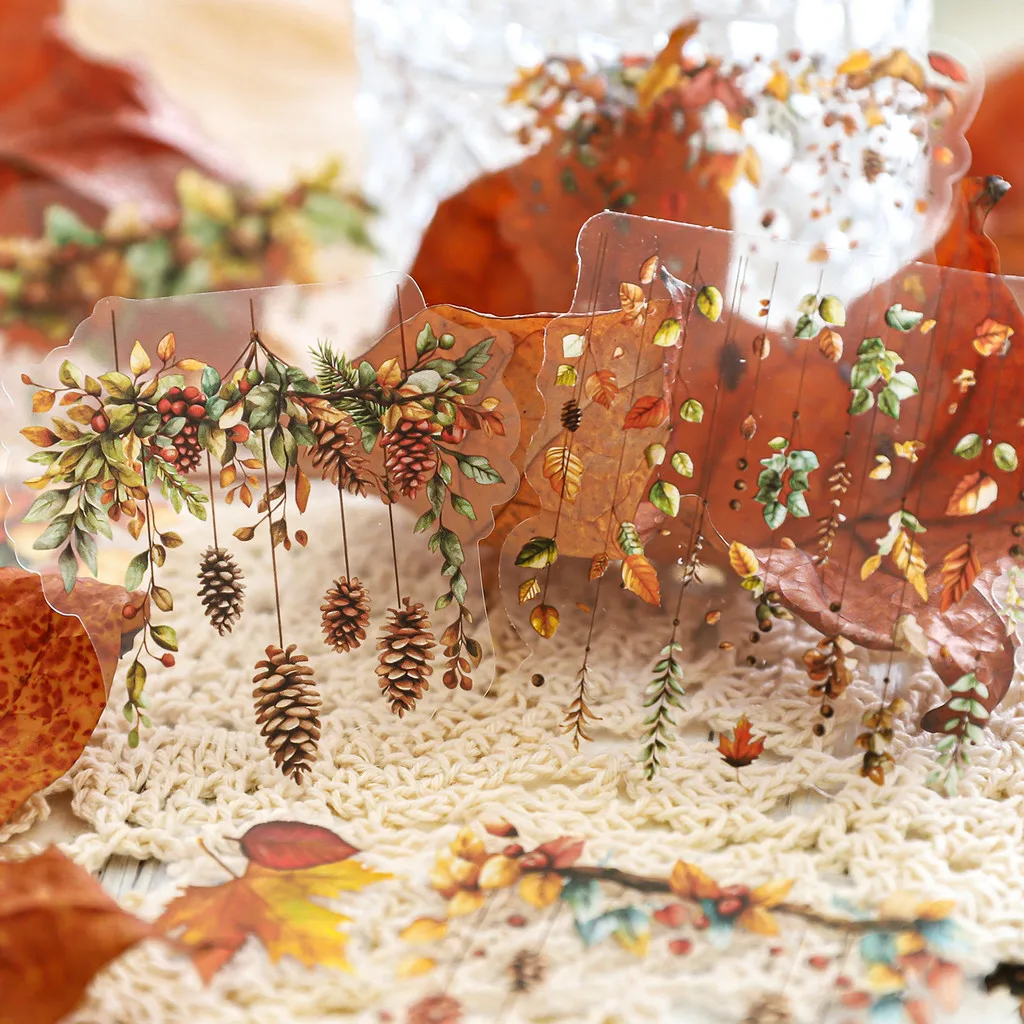 Journamm 30 Stück Blumenrebe Serie PET-Aufkleber DIY Scrapbooking Junk Journal Art Collage Dekor Tagebuch Aufkleber Image