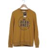 Jack & Jones Herren Sweatshirt, Gr. 52, gelb, Baumwolle, Synthetik