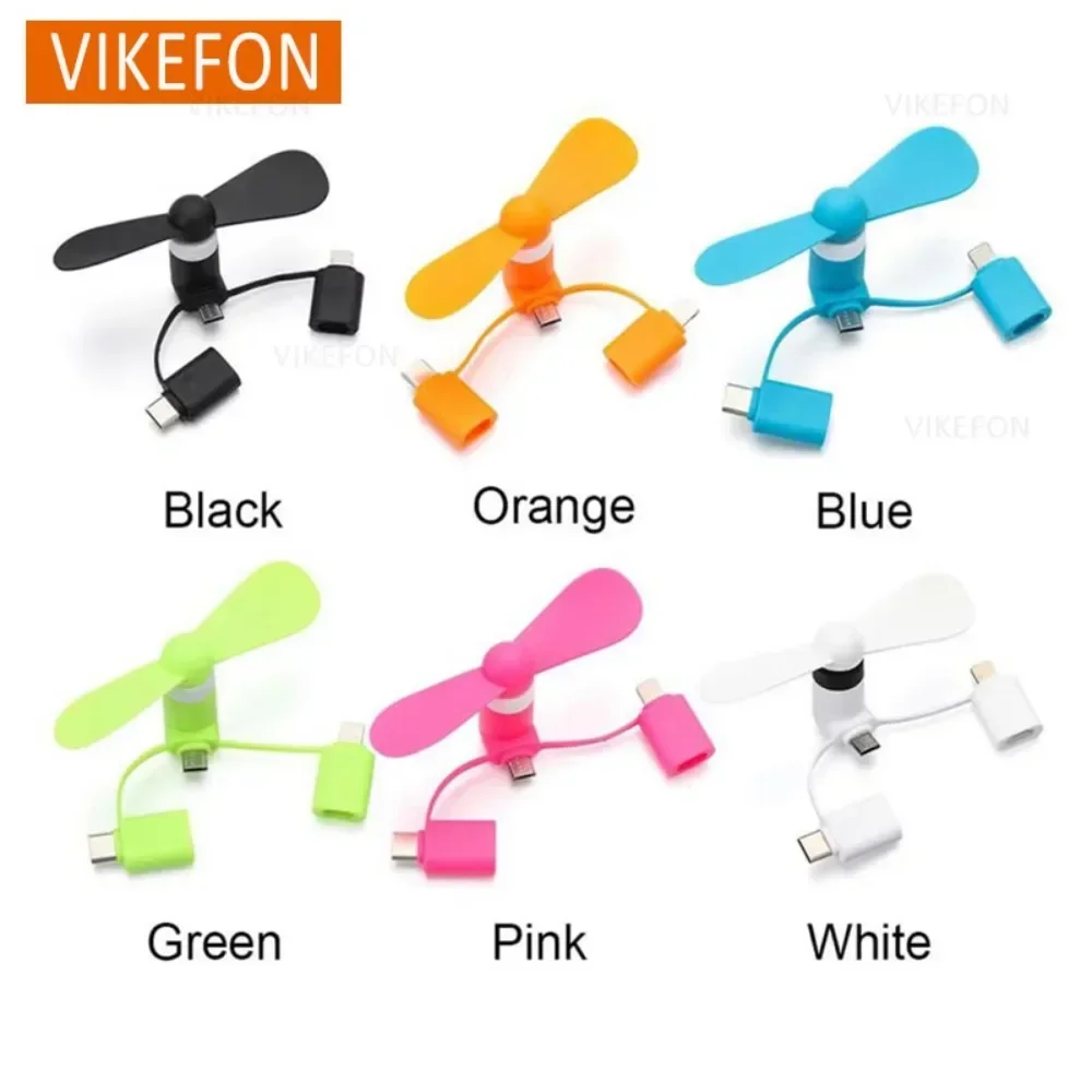 Tragbarer 3-in-1-USB-C-Telefonkühler-Lüfter für Smartphone iPhone Samsung Xiaomi Micro/Typ-C/IOS Mini Universal-Kühlzubehör