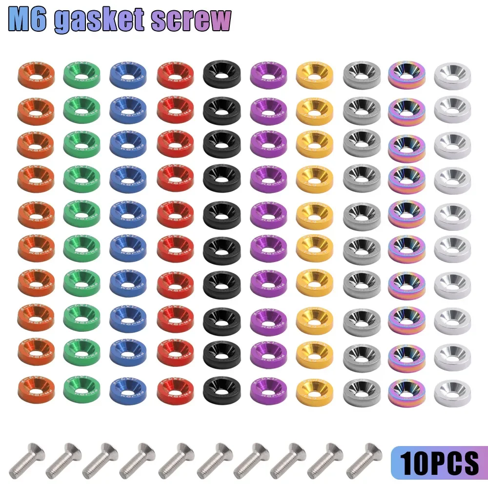 10 Stück E-Scooter-Befestigungselemente, Schrauben, Lenker, dekorative Schrauben, 10 Farben, Unterlegscheibe für Dualtron 1 2 3 Thunder Eagel Ultra Zero 9 Image