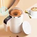 tazza magnetica elettrica tazza da caffè automescolante da 13 once, tazza ricaricabile con miscelazione automatica e display della temperatura a LED, acciaio inossidabile SUS 304, coperchio