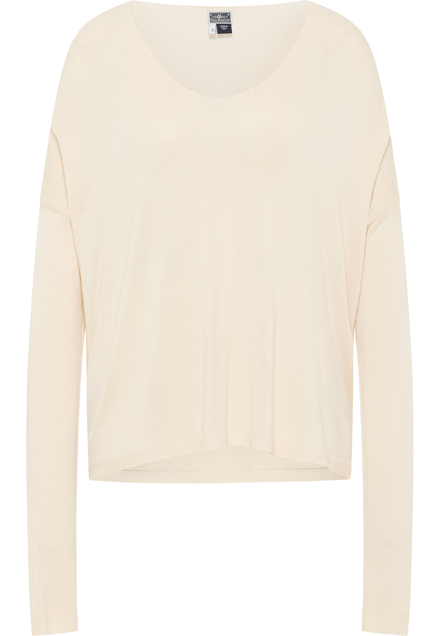 Dreimaster Strickpullover Damen Wollweiß Image