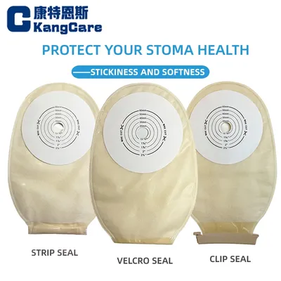 30pcs/lot ,Colostomy Bags for Adults; One-piece system Ostomy Pouch with Clip/Strip/Nylon fastening