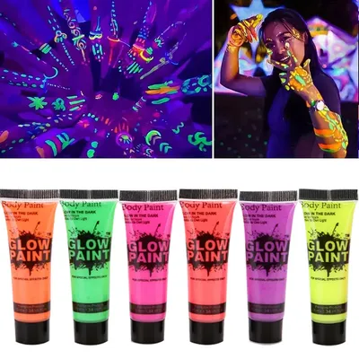 10ml Face Body Art Paint Neon Fluorescent Party Festival Halloween Cosplay Makeup Kids Face Paint 8